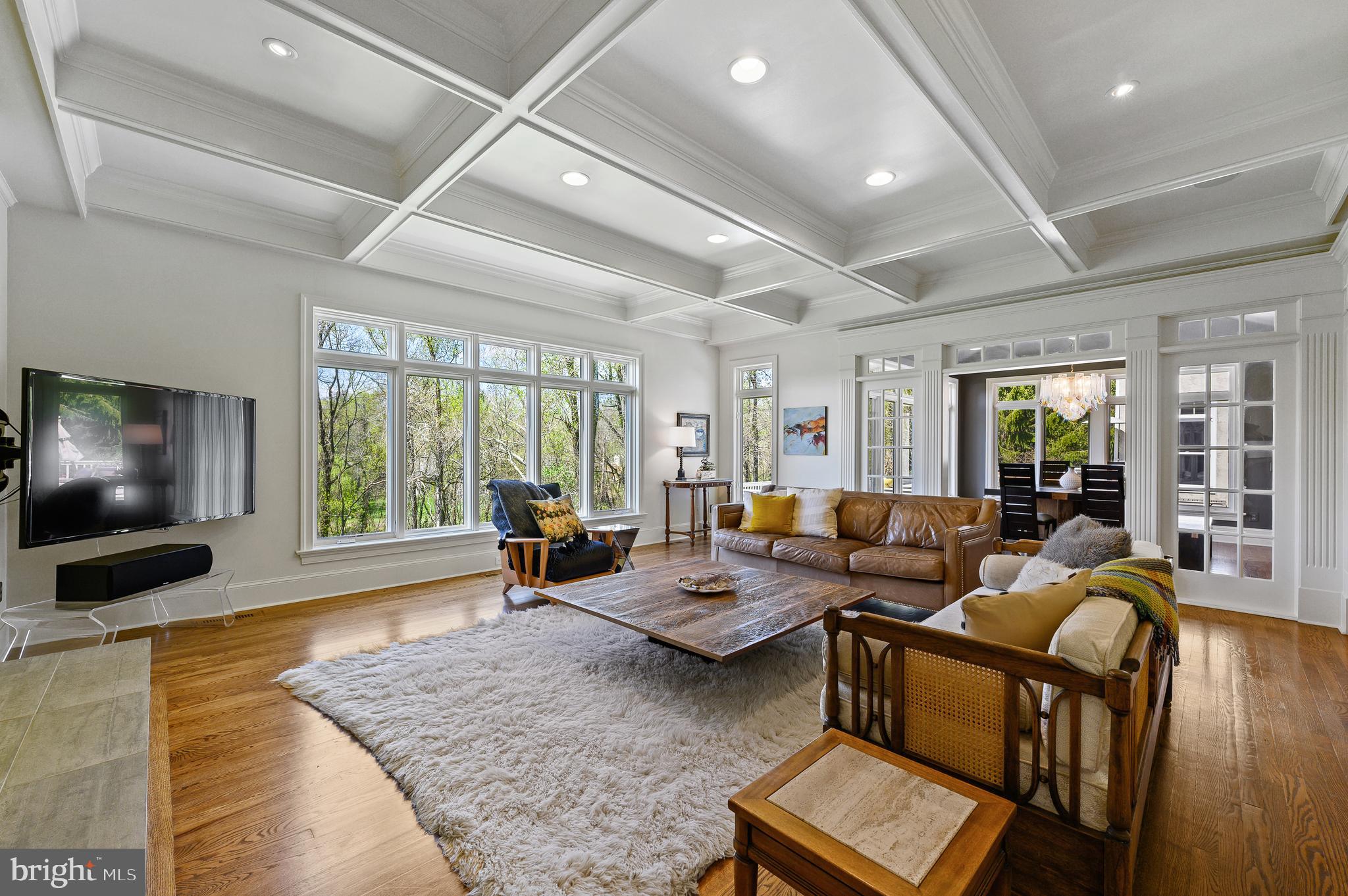113 Brooke Farm Road Wayne, PA 19087 - Photo 16 of 58 Coffered ceiling & large windows