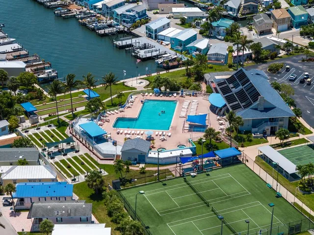 a view of a city with an ocean view