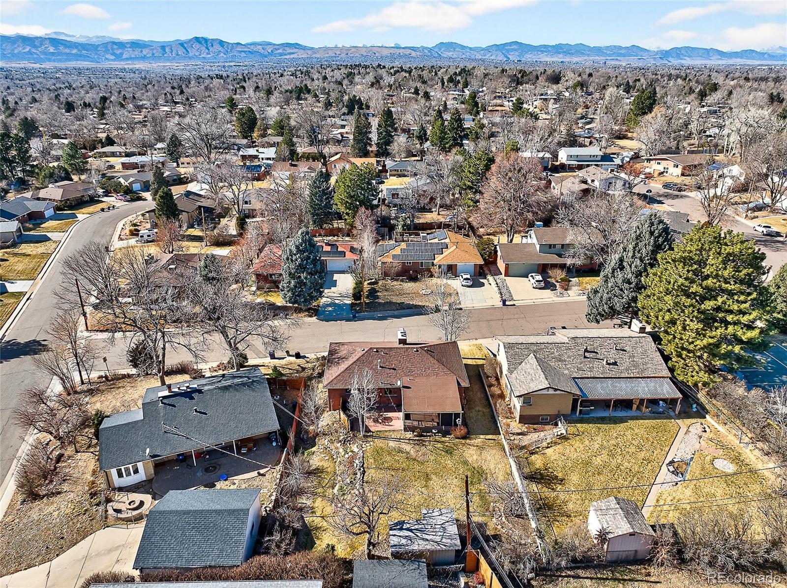 2768 South Mabry Way Denver, CO 80236 - Photo 37 of 39 an aerial view of a residential houses with city view