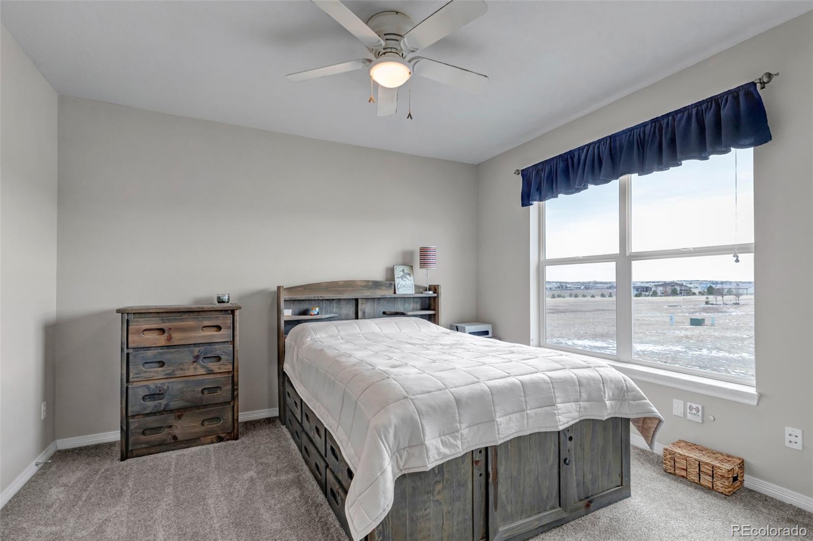 2382 Antelope Ridge Trail Parker, CO 80138 - Photo 30 of 49 a bedroom with a bed and a window