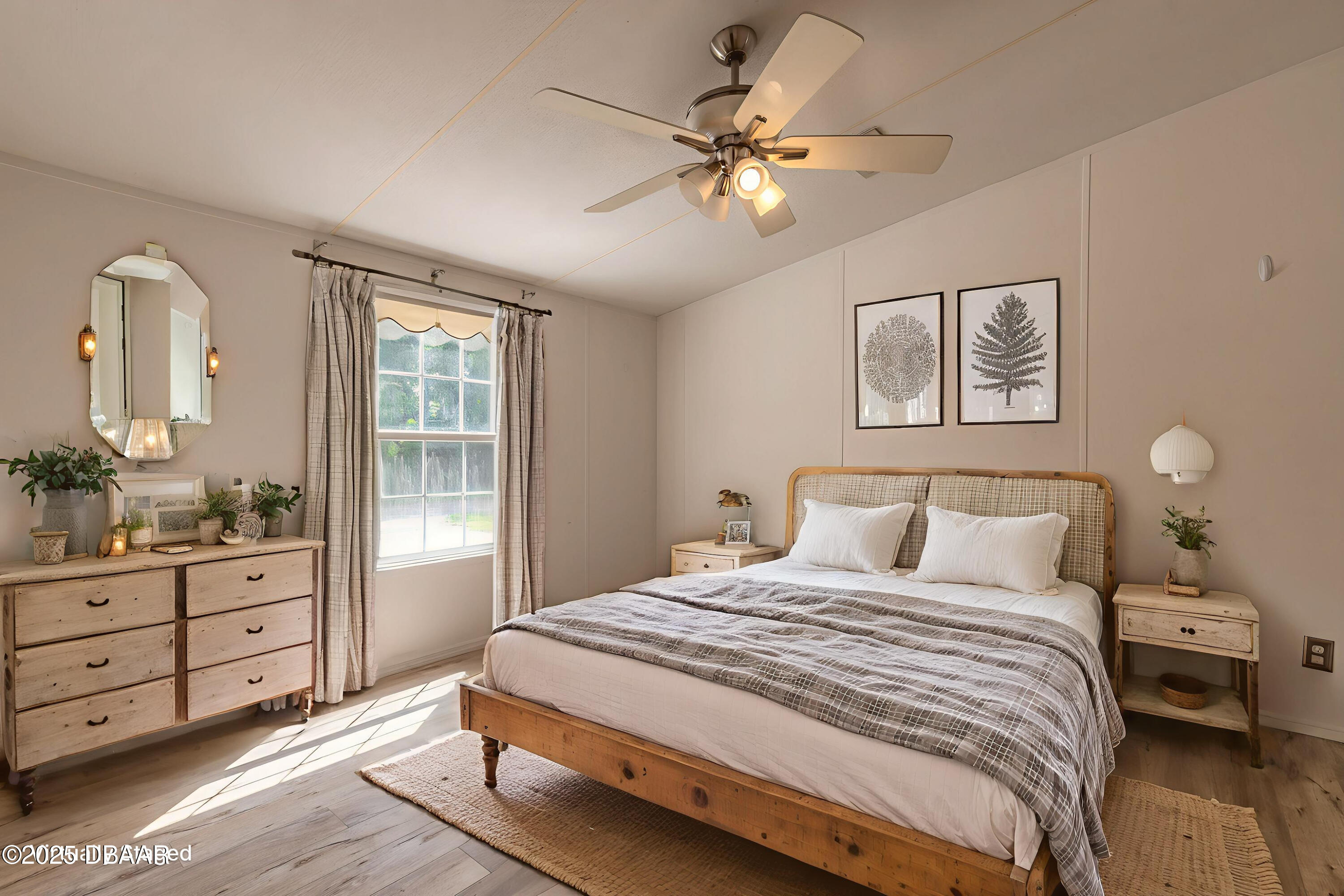 55721 Palmetto Road Astor, FL 32102 - Photo 22 of 27 a bedroom with a bed and a chandelier
