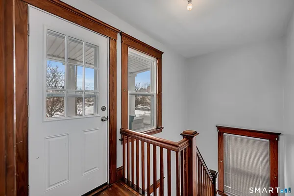 a view of a front door of the house