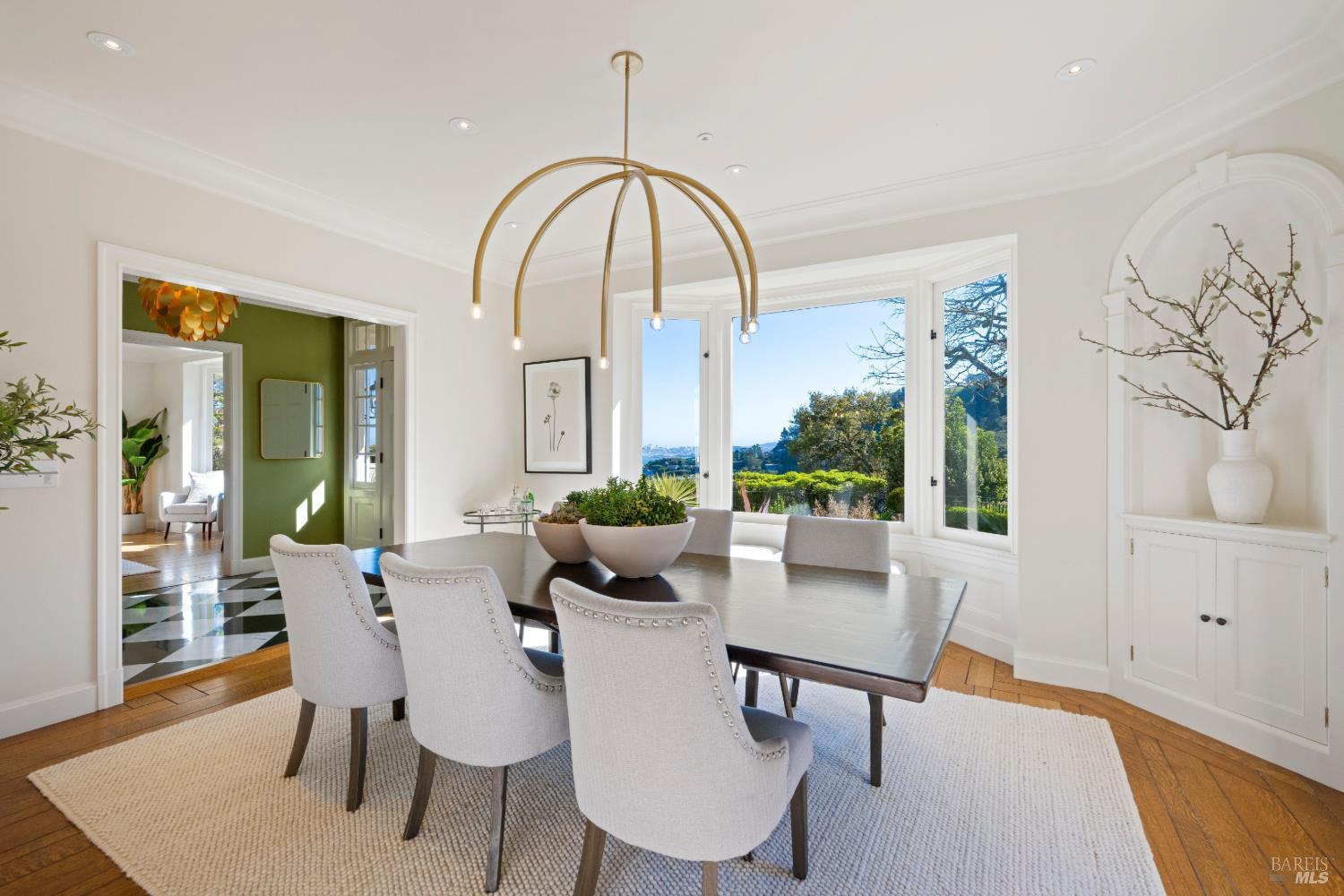 615 Sausalito Boulevard Sausalito, CA 94965 - Photo 15 of 45 a view of a dining room with furniture window and wooden floor