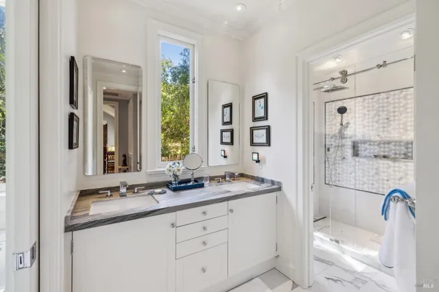 an aerial view of multiple house