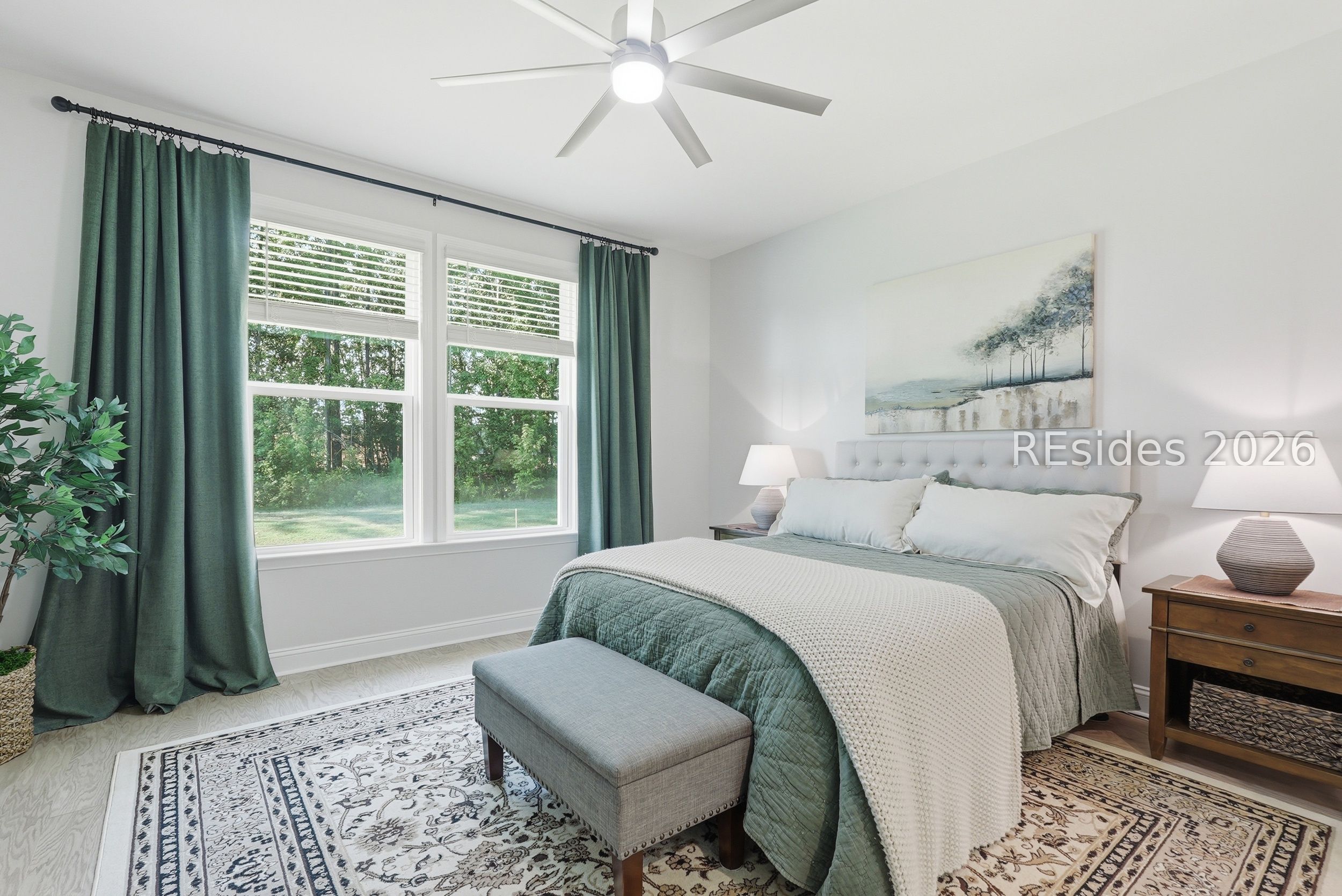 99 Sun Fish Way Hardeeville, SC 29927 - Photo 29 of 80 Primary suite with blinds and fan with lifght