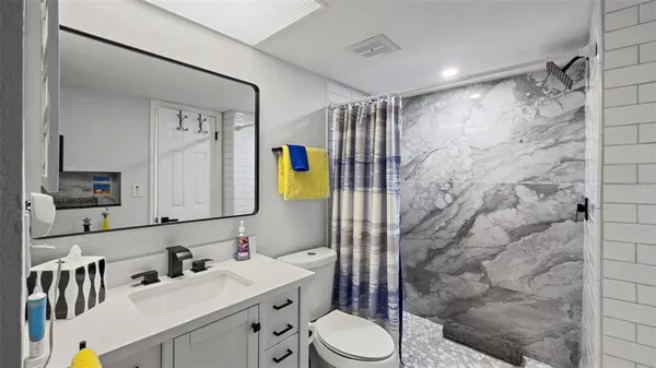 an aerial view of a city