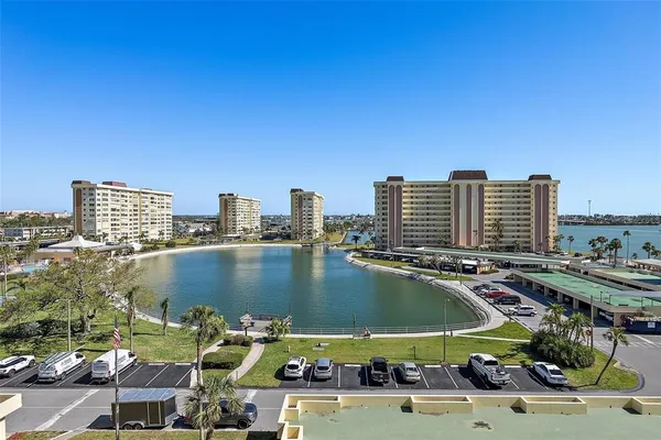a view of a city with tall buildings