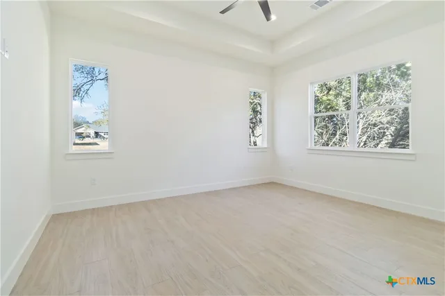 an empty room with a window