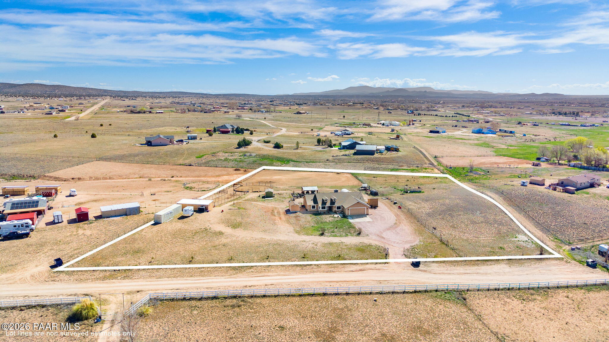 26455 North Bull Snake Road Paulden, AZ 86334 - Photo 33 of 40 an aerial view of residential houses with outdoor space