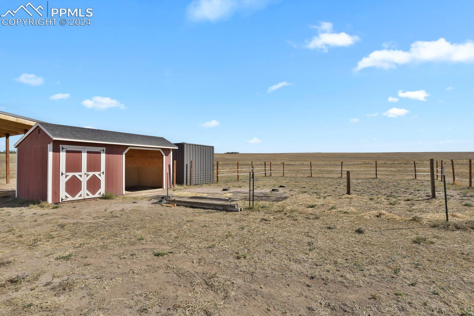 12155 Oil Well Road Calhan, CO 80808 - Photo 5 of 28 Separate loafing shed and tack room for horses, or gear