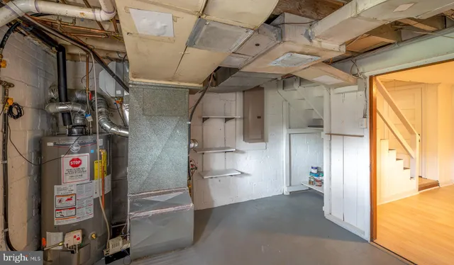 a view of storage and utility room