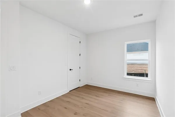 an empty room with a window