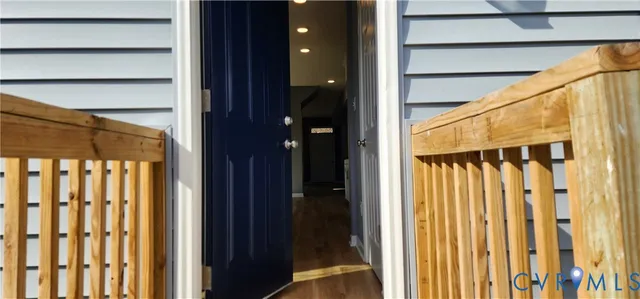 a view of a glass door