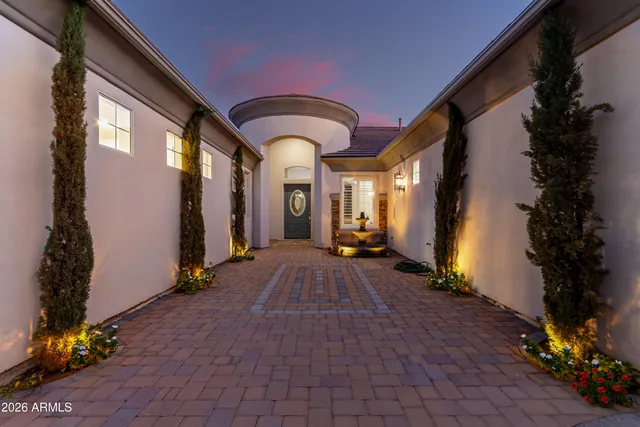 a front view of a house