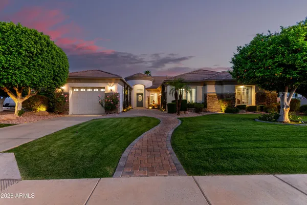 a view of a street with a building in the background