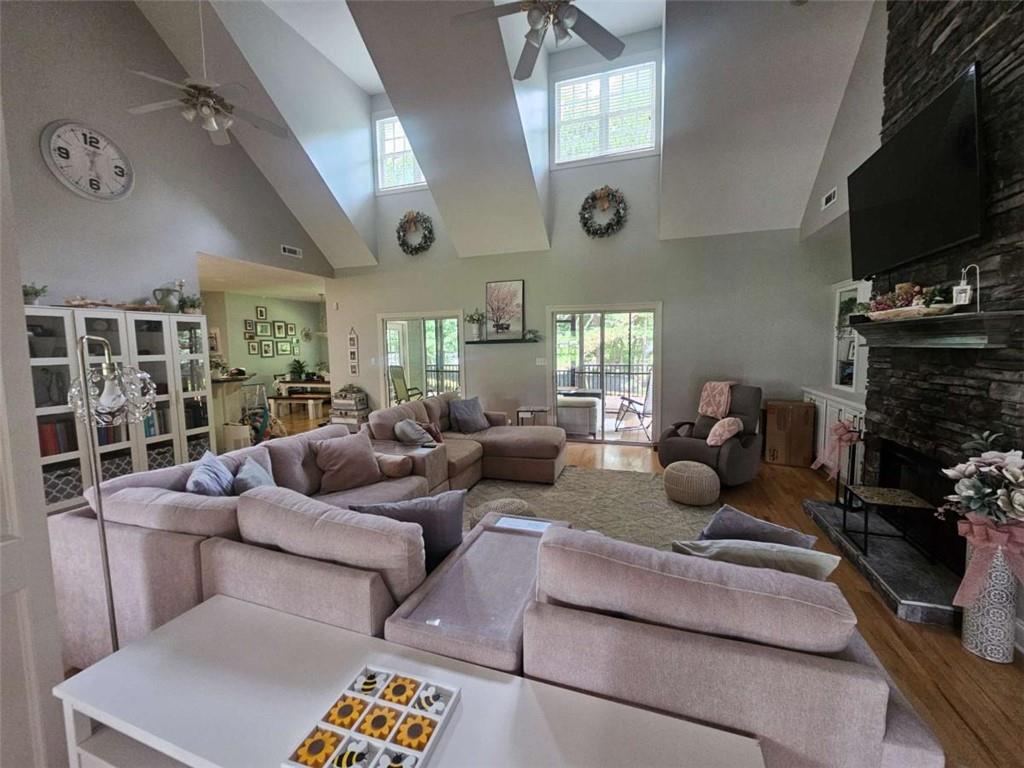 200 Chaparral Trace Tyrone, GA 30290 - Photo 8 of 52 a living room with furniture fireplace and a flat screen tv