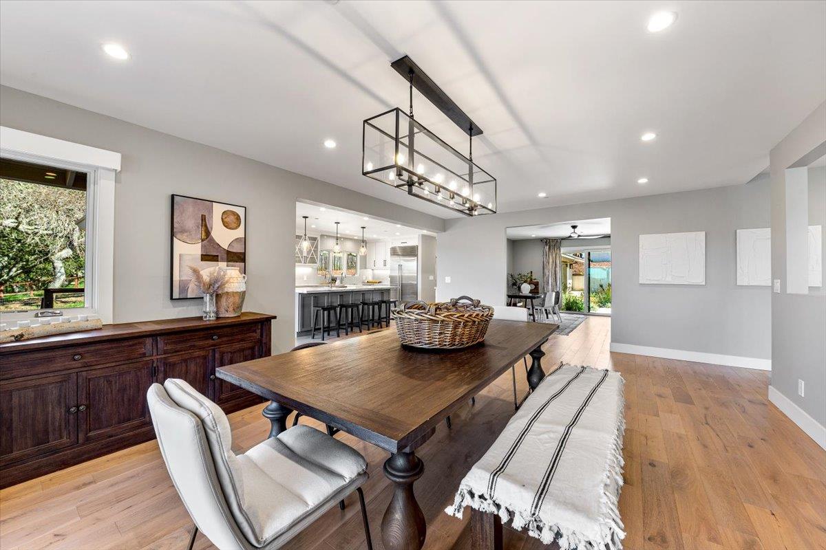 66 Rancho Road Carmel Valley, CA 93924 - Photo 7 of 59 a view of a dining room with furniture window and wooden floor