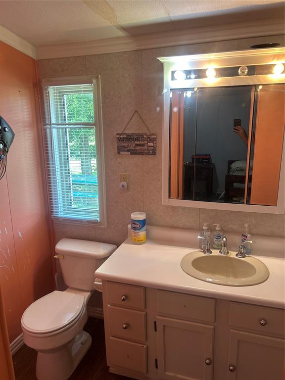 4705 Fox Hollow Road Graham, TX 76450 - Photo 20 of 28 a bathroom with a sink toilet and mirror