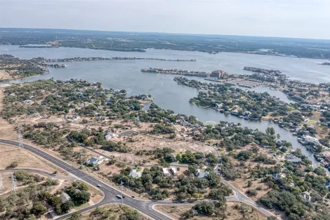 an aerial view of beach and ocean