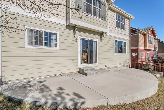 a view of a house with a patio