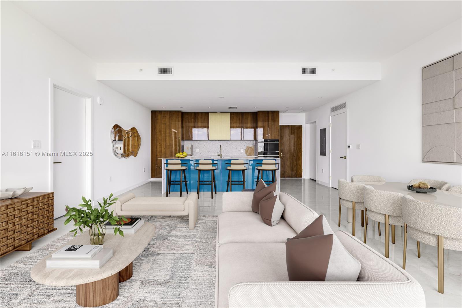 2678 Tigertail Avenue, Unit 1104 Miami, FL 33133 - Photo 3 of 65 a living room with furniture and potted plant