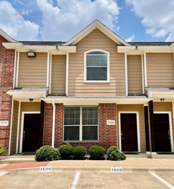 a front view of a house