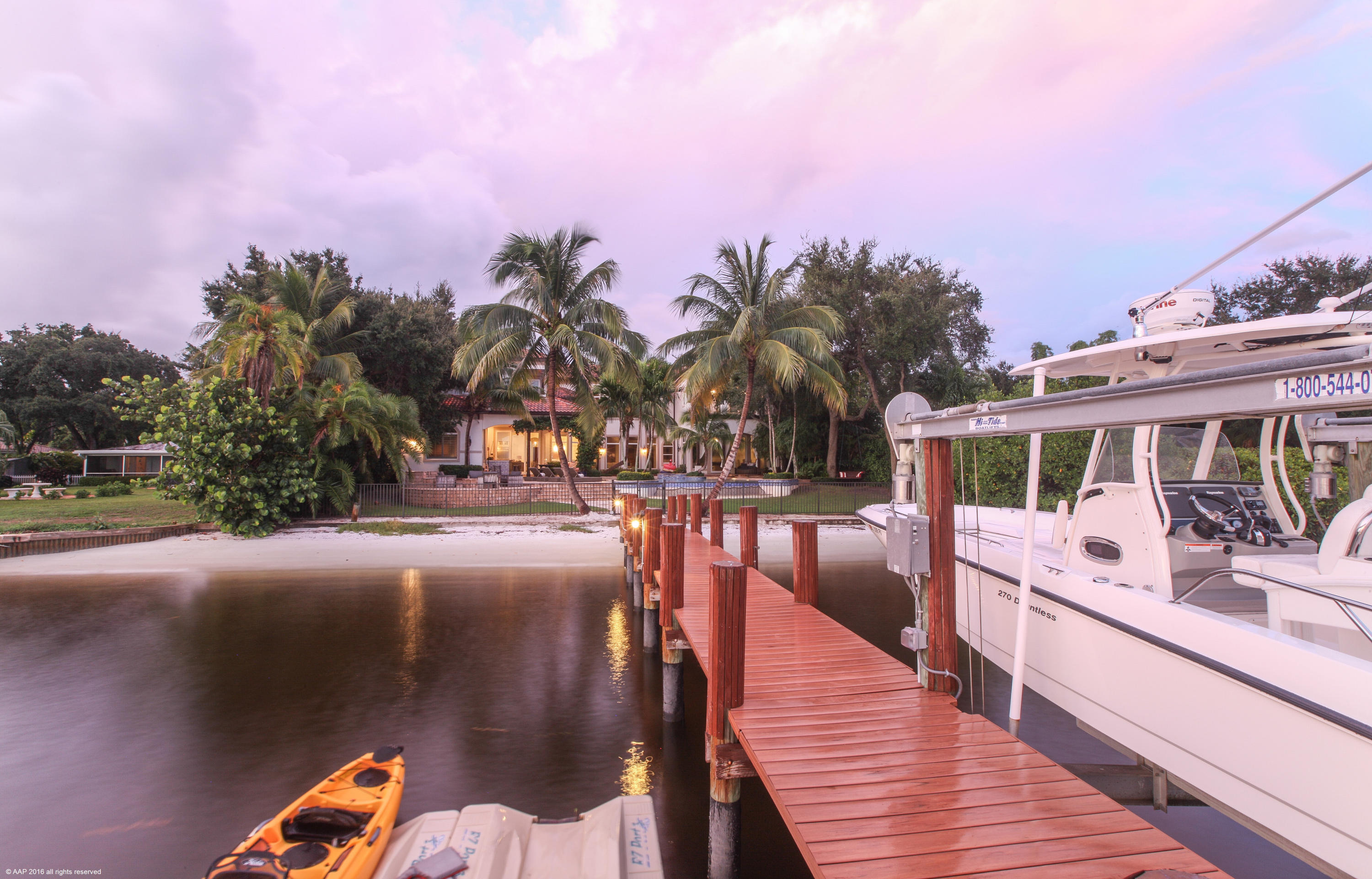 244 West Riverside Drive Jupiter, FL 33469 - Photo 54 of 58 dock/exterior back view