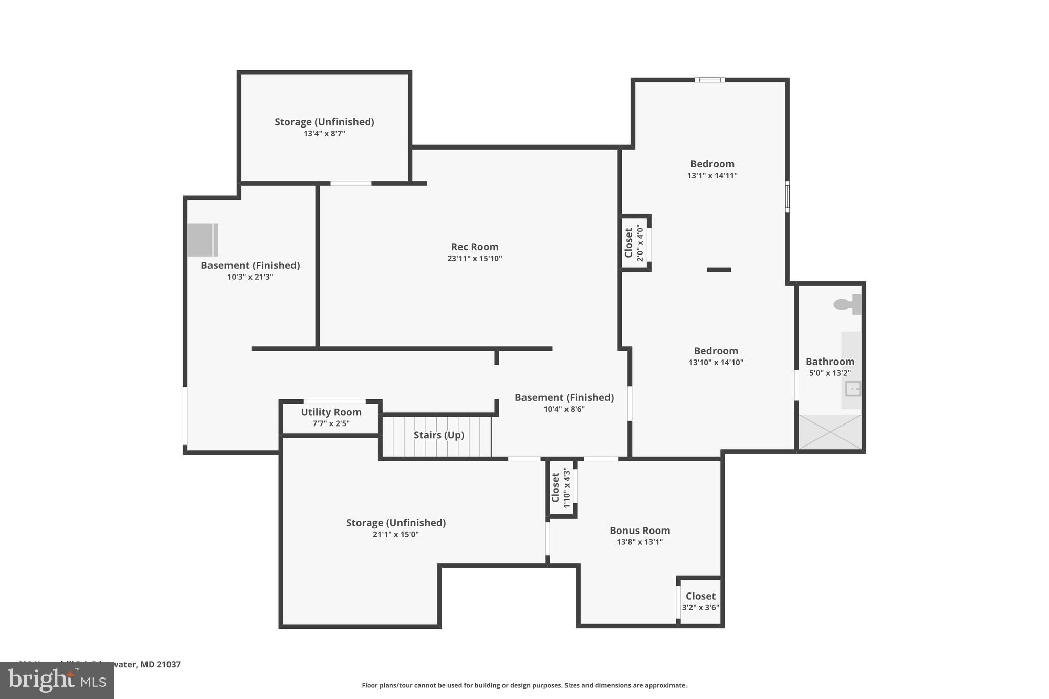 609 Havenhill Road Edgewater, MD 21037 - Photo 66 of 67 Basement floor plan
