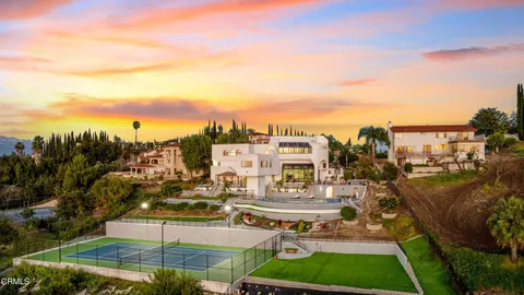a large building with a view of a city