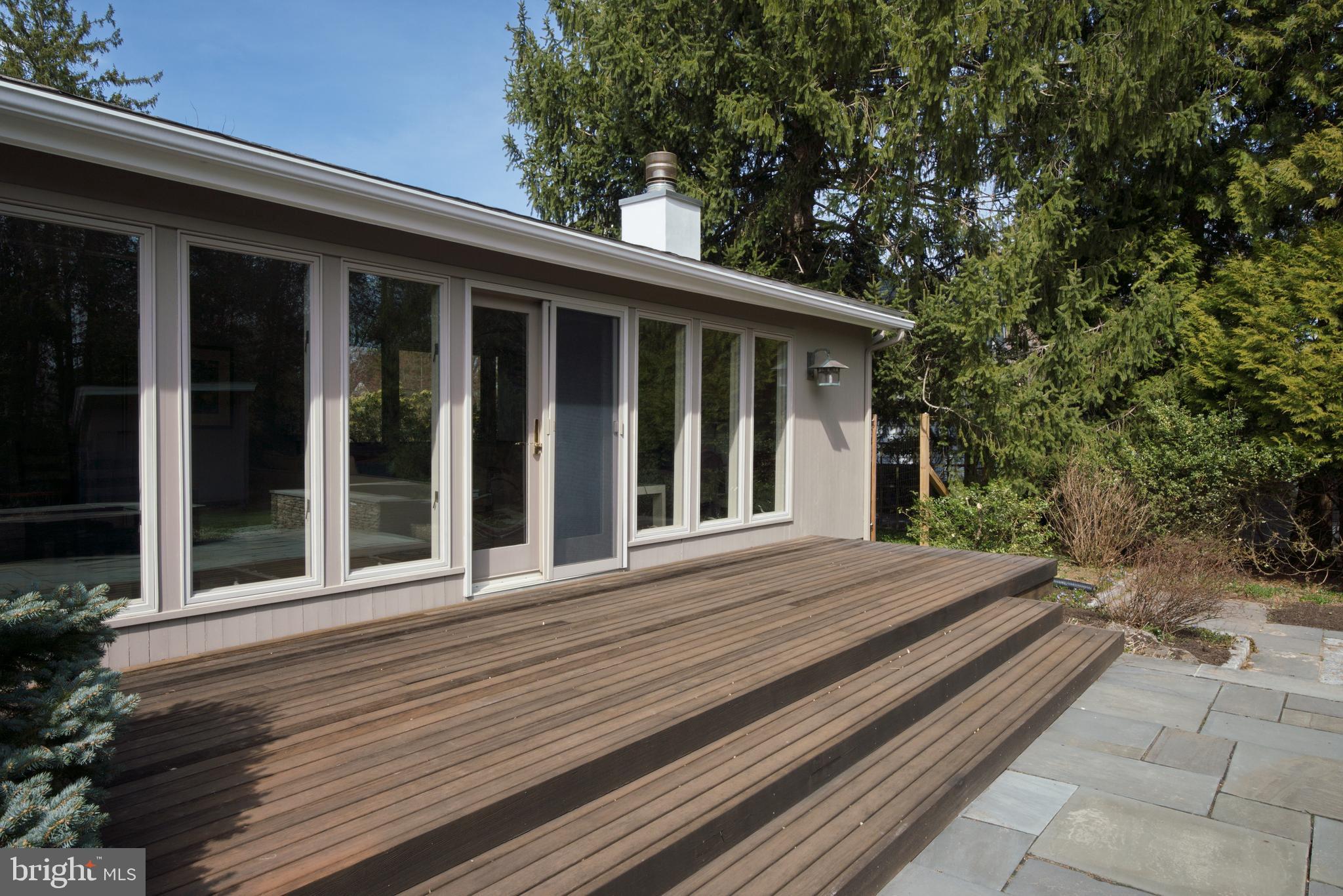 6 Ober Road Princeton, NJ 08540 - Photo 21 of 49 Open deck with steps to blue stone patio.