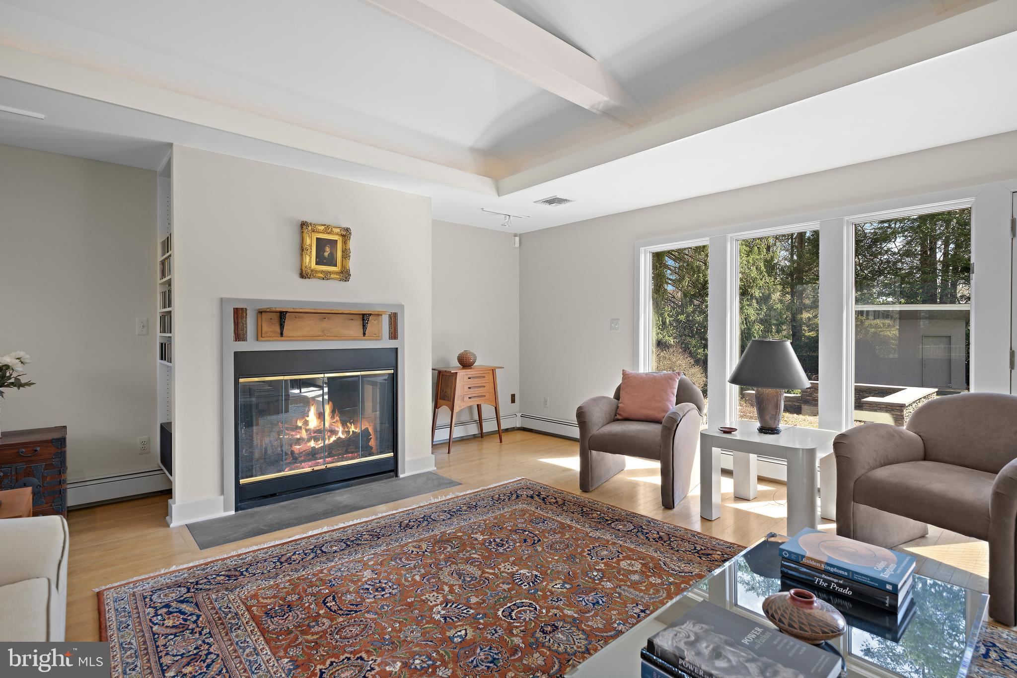 6 Ober Road Princeton, NJ 08540 - Photo 22 of 49 Fireplace with alcove on either side.