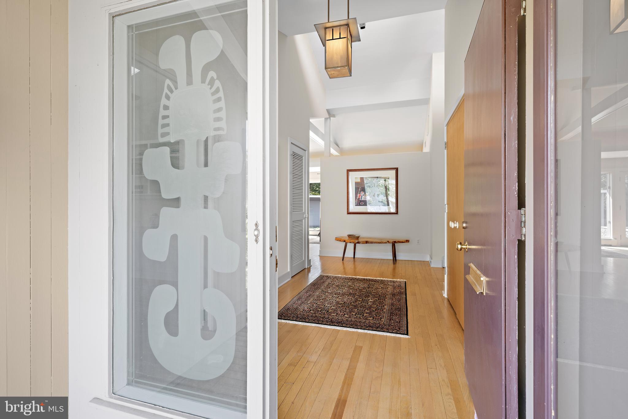 6 Ober Road Princeton, NJ 08540 - Photo 8 of 49 Etched glass side panel at entry.