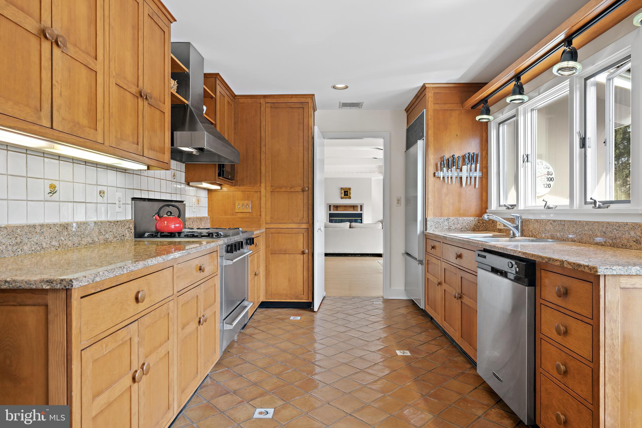 6 Ober Road Princeton, NJ 08540 - Photo 9 of 49 Galley kitchen with custom cabinets.
