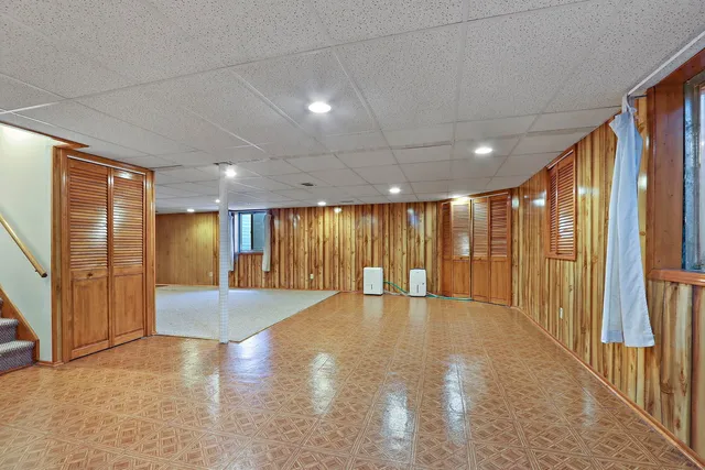 a view of an entryway with stairs