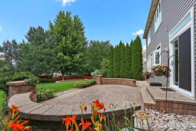 a view of an outdoor space with seating