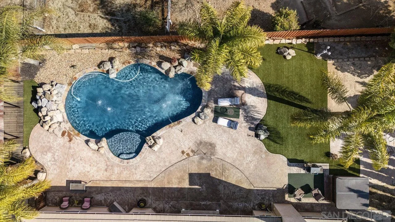 640 Rowley Way Ramona, CA 92065 - Photo 34 of 39 an aerial view of a highlighted house