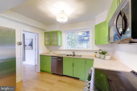 a kitchen with kitchen island a sink and a stove top oven