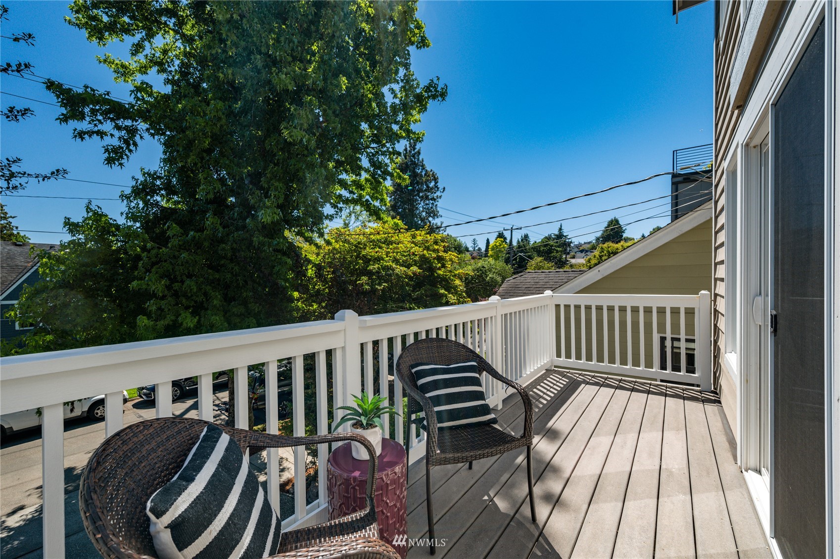 548 North 75th Street Seattle, WA 98103 - Photo 17 of 39 a view of balcony with wooden floor