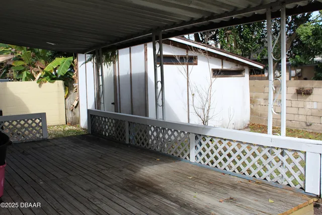 a view of a roof deck