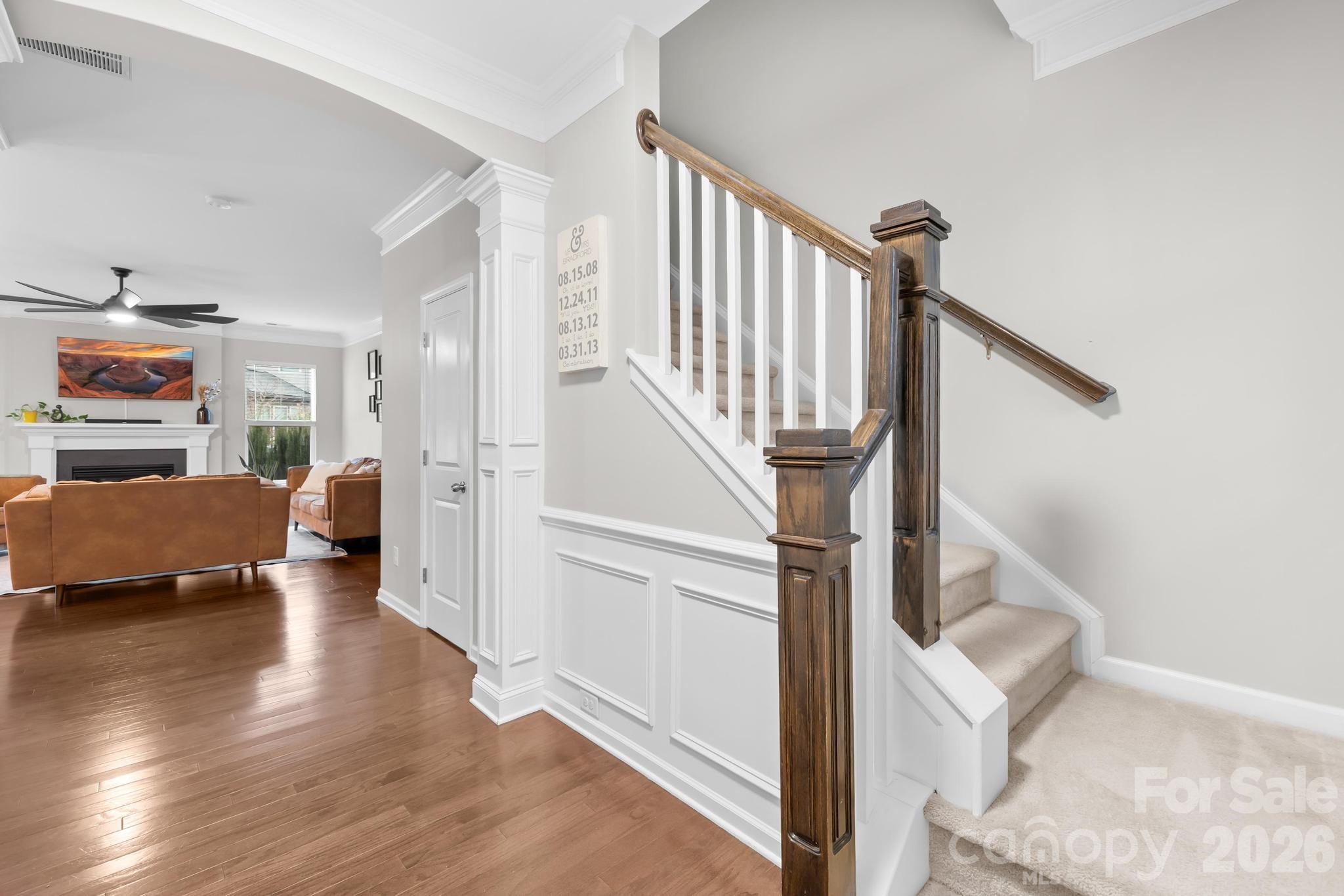 5020 Fenwick Court Lancaster, SC 29720 - Photo 14 of 46 a view of entryway and hall with wooden floor