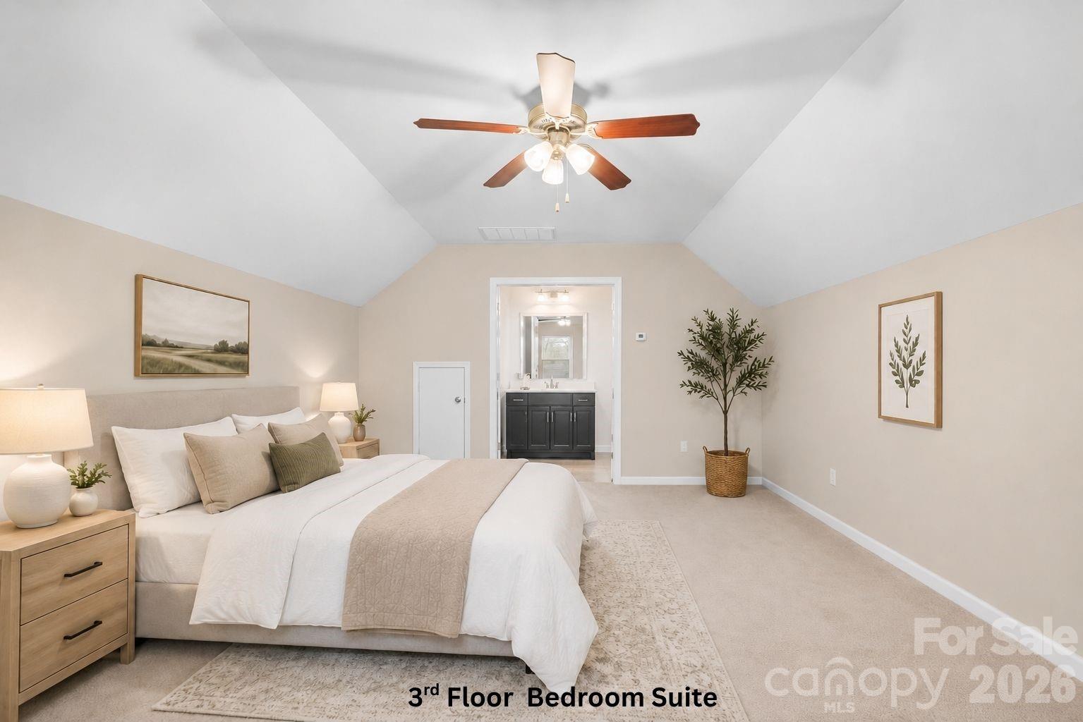 5020 Fenwick Court Lancaster, SC 29720 - Photo 25 of 46 a bedroom with a large bed and a chandelier