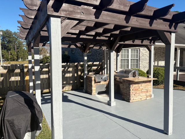 6041 Bear Bluff Road Conway, SC 29526 - Photo 39 of 50 Pergola by outdoor Kitchen