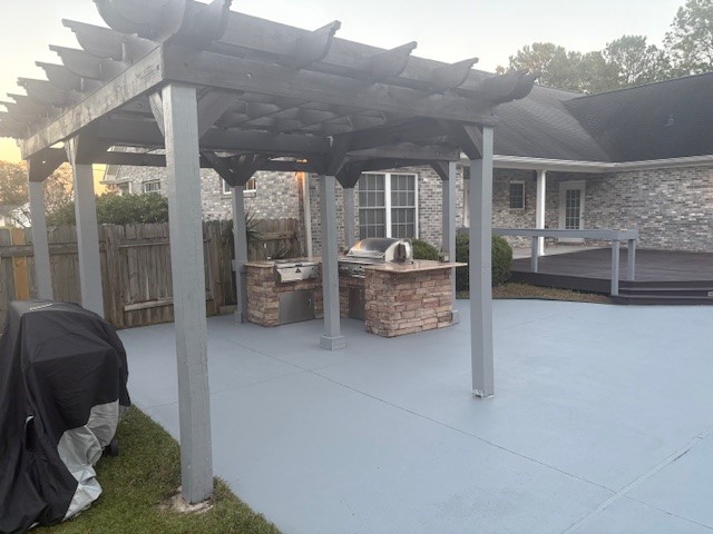 6041 Bear Bluff Road Conway, SC 29526 - Photo 40 of 50 Pergola by outdoor Kitchen