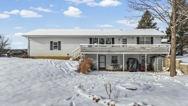 a house with trees in front of it
