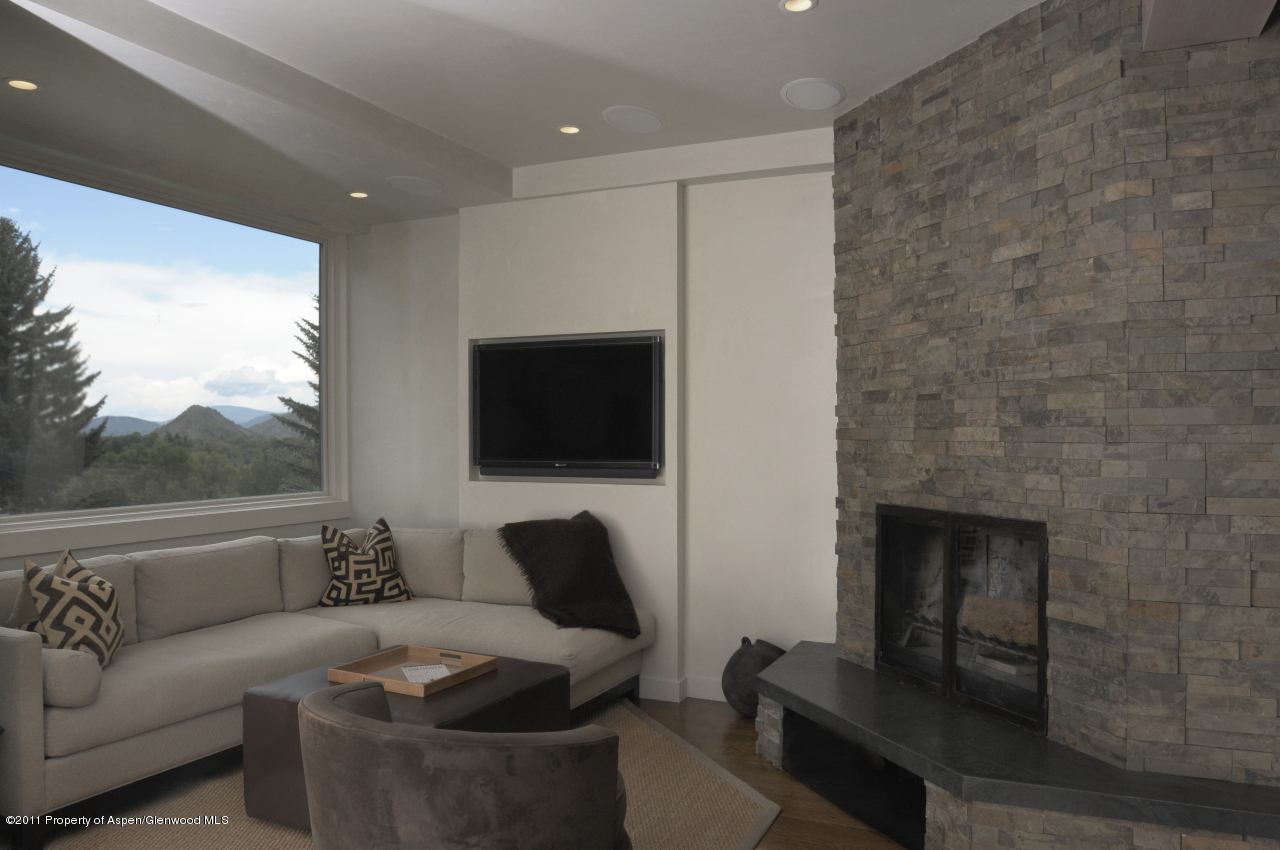 701 South Monarch Street, Unit 2 Aspen, CO 81611 - Photo 9 of 13 a living room with furniture and a flat screen tv