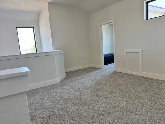 an empty room with a window