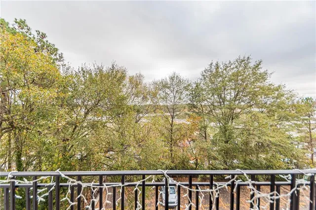 a view of a city from a balcony