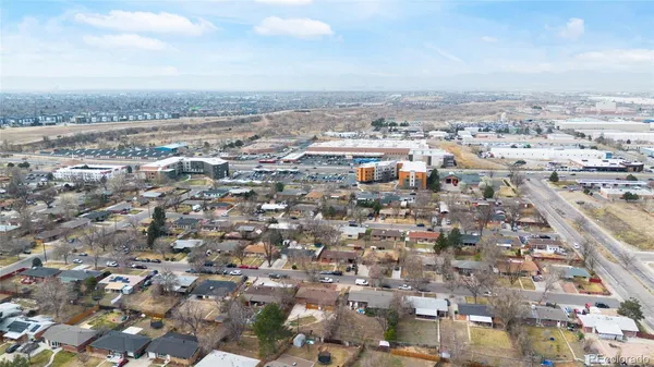 an aerial view of a city