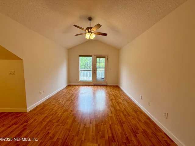 a view of indoor pool and porch