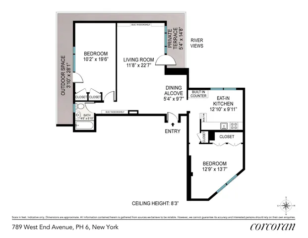$1,195,000 | 789 West End Avenue, Unit PH6 | Upper West Side